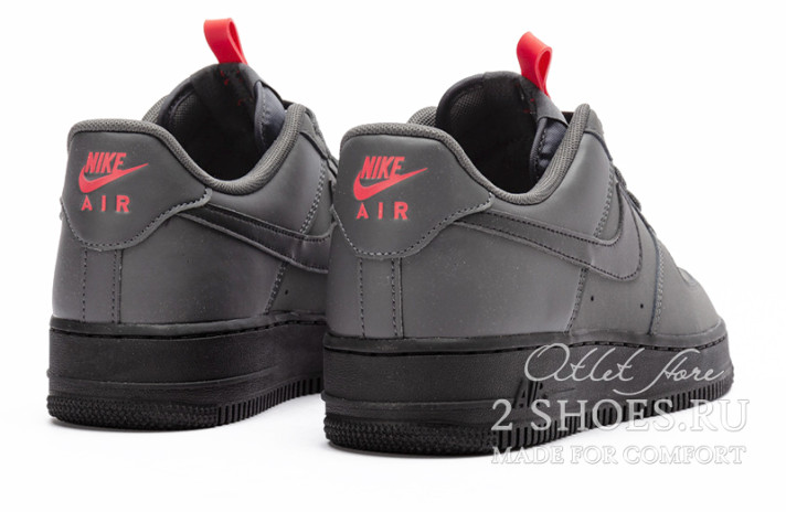 Air force 1 anthracite black and red hotsell